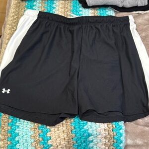 Under Armour Black and White Sports Shorts